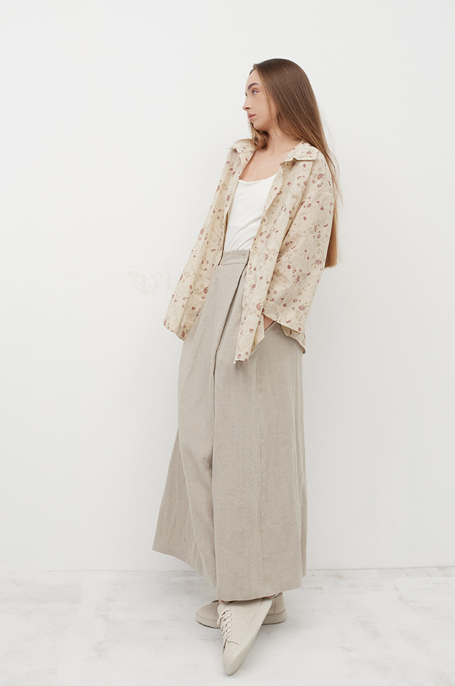 Штани хакама льон екрю (БР 93/1)